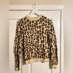 a new day Leopard Print Crew Neck Sweater